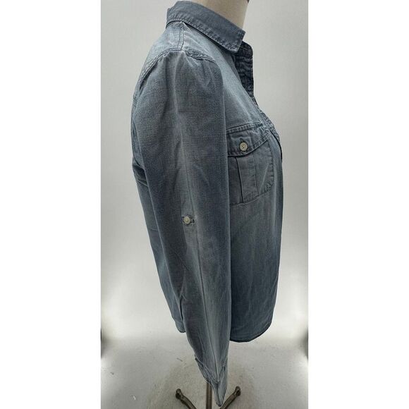 J.Crew Blue Jean Long Sleeve Button Down Shirt- XS - Picture 3 of 8